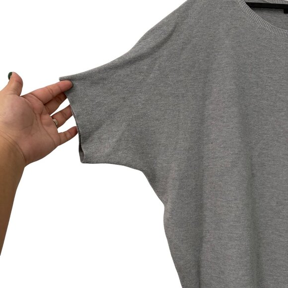 Quince Gray Lightweight Cotton Cashmere Dolman Sweater Womens Size Large - Picture 2 of 5